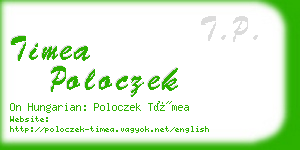 timea poloczek business card